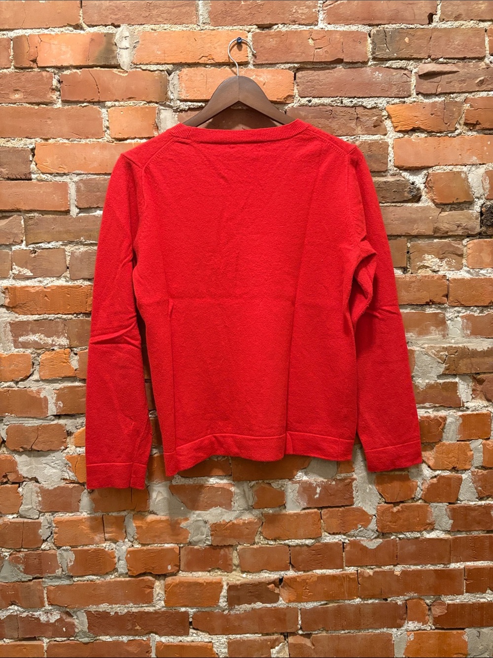 J. Crew Factory Red Crew Neck Sweater - Picture 2 of 5